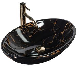 REA Pamela Black Marble Shiny