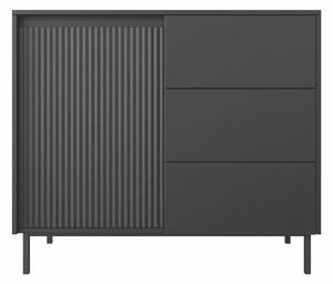 Komoda Comfivo T100, Črna, 90x103x50cm