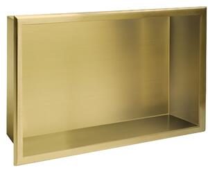 Bathroom shelf 30x45 gold brush