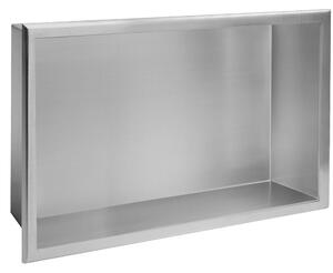 Bathroom shelf 30x45 steel brush