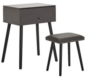KOZMETIČNA MIZA les, steklo, tekstil, leseni material