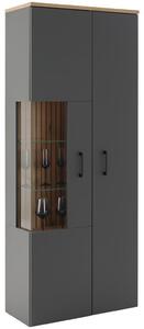 Modern Living Vitrina Amare, Antracit, Barva Hrasta