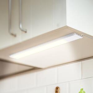 B.K. Licht LED-svetilka za spodnji del omarice Lord, dolžina 57,5 cm, srebrna, 3.000 K, Kovinska, Kuhinja