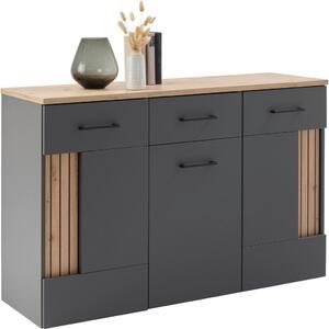 Modern Living Široka Komoda Amare, Antracit, Barva Hrasta
