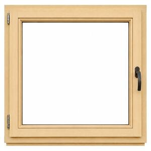 Leseno okno brez kljuke (120 x 120 cm, Smer odpiranja: Levo, Natur)