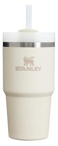 Kremno bela termovka s slamico iz nerjavečega jekla 600 ml Quencher H2.0 FlowState Tumbler Cream – Stanley