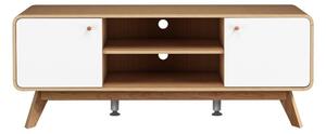 Bela TV omarica v hrastovem dekorju 140x53 cm Caitlin – Støraa