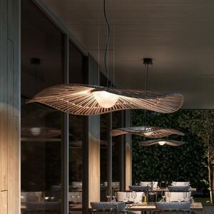 Bover LED zunanja viseča svetilka Mediterránia, rjava, Ø 105 cm, zatemnjen, Rjava / rjasta, Plastika, Dizajn