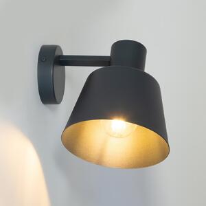 Stenna svetilka Dunka, antracitna, 1-svetilna, jeklo, višina 17 cm