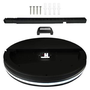 Milagro Lighting LED stropna svetilka Marlon, Ø 40 cm, črna, plastika, IP54, Črna, Kopalnica, Plastika, Sodobni