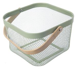 Žična kovinska košara 24,5x24,5x30 cm Greenish – Orion