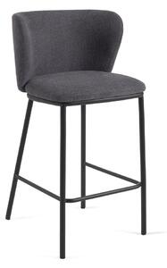 Temno siv barski stol (višina sedeža 65 cm) Ciselia – Kave Home
