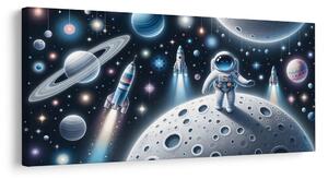 Slika astronavt med planeti