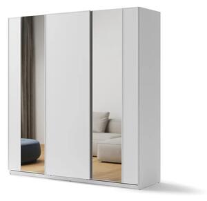 Garderobna omara Fresno 137, Bela, 235x220x70cm, Vrata omare: Drsna,Število vrat