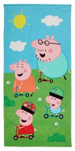 Otroška plažna brisača PEPPA PIG 70x140 cm barvna, 100% bombažni velur