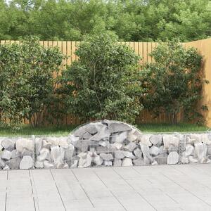 VidaXL Obokane gabion košare 6 kosov 200x30x40/60 cm pocinkano železo