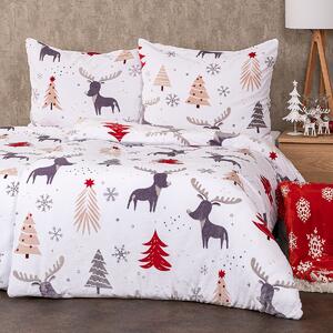 4Home Posteljnina iz mikroflanele Cute reindeer, 160 x 200 cm, 70 x 80 cm, 160 x 200 cm, 70 x 80 cm