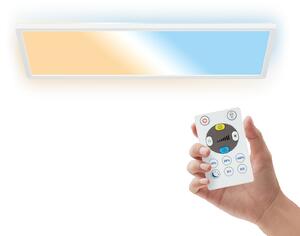 B.K. Licht LED-panel Shallow Remote CCT, 58 x 20 cm, bel, osvetlitev ozadja, zatemnjen, Bela, Študija / pisarna, Plastika