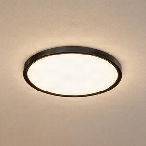 Lindby Smart LED stropna svetilka Pravin, Ø 40 cm, CCT, črna, zatemnjen, Črna, Dnevna soba / jedilnica, Plastika, Sodobni