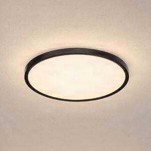 Lindby LED stropna svetilka Pravin, Ø 50 cm, 3.000 K, črna, Črna, Dnevna soba / jedilnica, Plastika, Sodobni