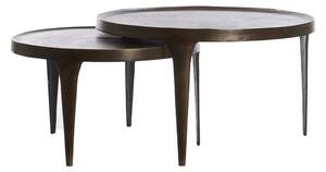 Rjave okrogle mizice v kompletu 2 ks ø 75 cm Tobias – Light & Living