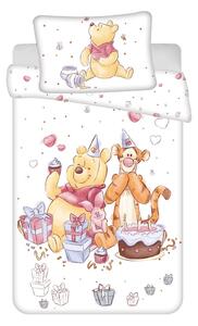 Bela bombažna otroška posteljnina za otroško posteljico 100x135 cm WTP "Birthday party" – Jerry Fabrics