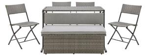 Bessagi Garden Balkonska Garnitura Mario, Sivorjava, 5-Delno, Modularno