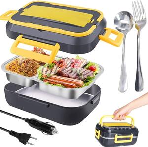 40W električna grelna lunch box posoda za hrano 12V-230V 900ml + pribor