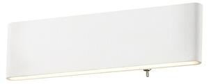 Globo LED stenska svetilka SIEGFRIED (Š x V: 29,5 x 8 cm, 12 W, Bele barve, Toplo bela)