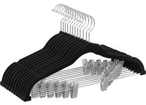 Obešalniki za hlače, 12 kom, črna | SONGMICS
