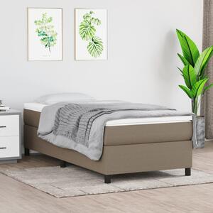 VidaXL Box spring postelja z vzmetnico taupe 90x200 cm blago