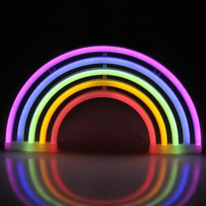 LED Neonska stenska dekoracija RAINBOW LED/3W/3xAA USB multicolor