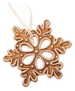 Keramičen okrasek za jelko ø 6 cm Gingerbread Flake – Dakls