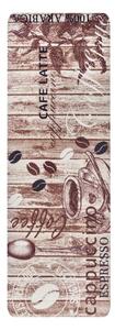Rjava kuhinjska preproga Hanse Home Delicious Coffee, 67 x 180 cm