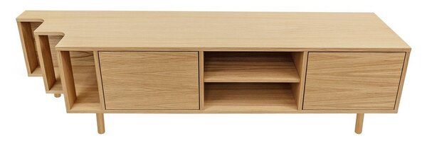 TV omarica v hrastovem dekorju v naravni barvi 189x50x44 cm Shift – Woodman