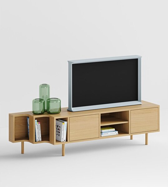 TV omarica v hrastovem dekorju v naravni barvi 189x50x44 cm Shift – Woodman