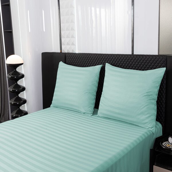 Hotelska posteljnina iz mikrovlaken JASMINE mentolna - črta 2 cm Dimenzije posteljnine: 70 x 90 cm | 140 x 200 cm