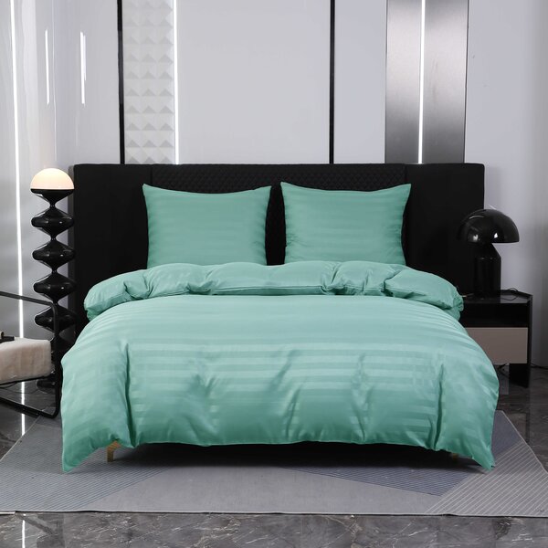 Hotelska posteljnina iz mikrovlaken JASMINE mentolna - črta 2 cm Dimenzije posteljnine: 70 x 90 cm | 140 x 200 cm