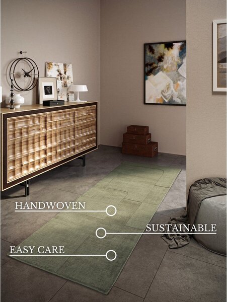 Zelen ročno tkan volnen tekač 80x250 cm Charlotte – Villeroy&Boch