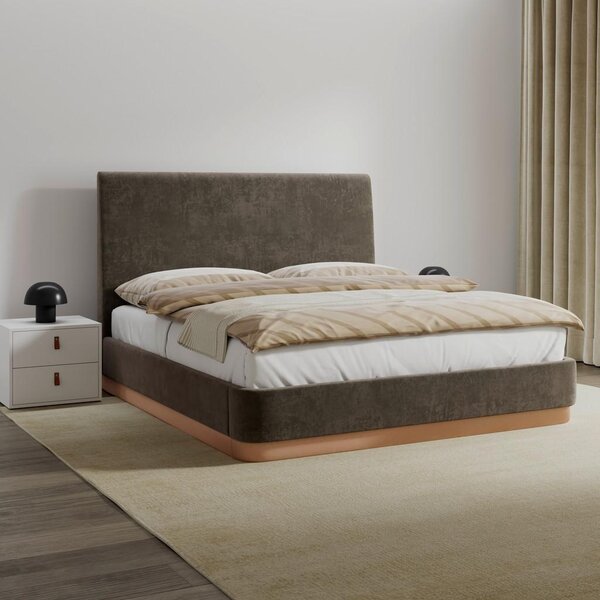 Bessagi Home Oblazinjena Postelja Josef, Temno Rjava, 180x200