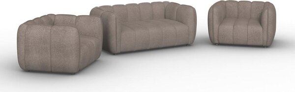 Bessagi Home Sedežna Garnitura Sandra, Rjava, 3-Delno