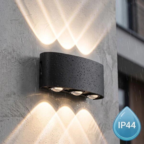 Fasadna stenska svetilka LED JNH040-6G Black