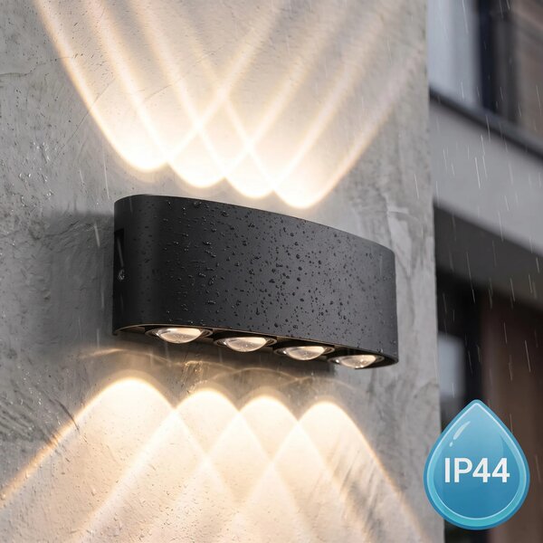 Fasadna stenska svetilka LED JNH041-8G Black