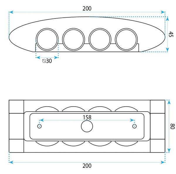 Fasadna stenska svetilka LED JNH041-8G Black