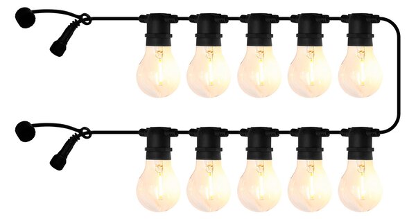 Sirius LED-veriga Tobias, podaljšek, prosojna, 10 luči, dolžina 4,5 m, Prozorna, Plastika