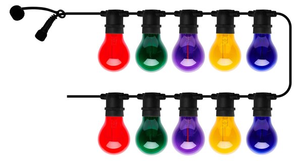 Sirius LED-veriga Tobias, začetni komplet, večbarvna, 10 luči, dolžina 4,5 m, Večbarvna, Plastika