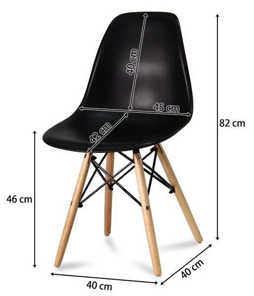 Set 2 stolice + stol - Oslo black