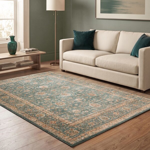 Modrozelena preproga 160x220 cm Raja – Asiatic Carpets