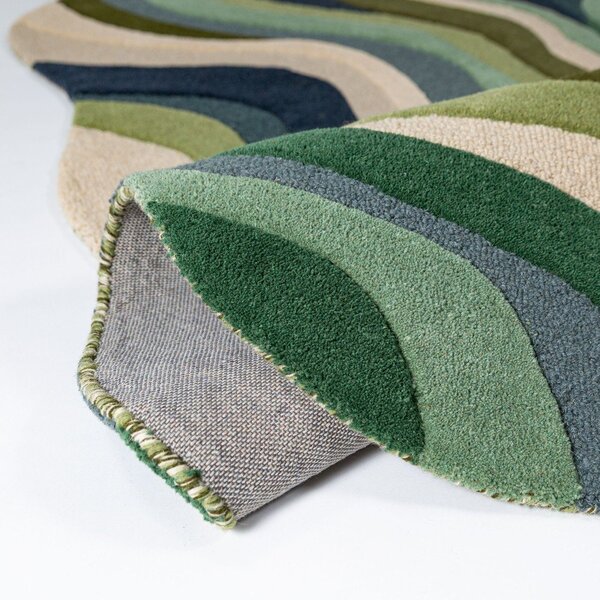 Zelena ročno tkana volnena preproga 140x200 cm Envy Wool – Flair Rugs