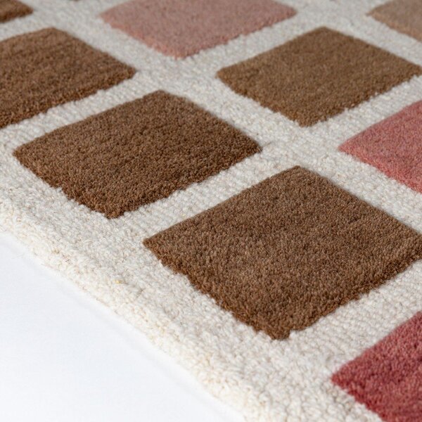 Rožnata ročno tkana volnena preproga 140x200 cm Renga Wool – Flair Rugs